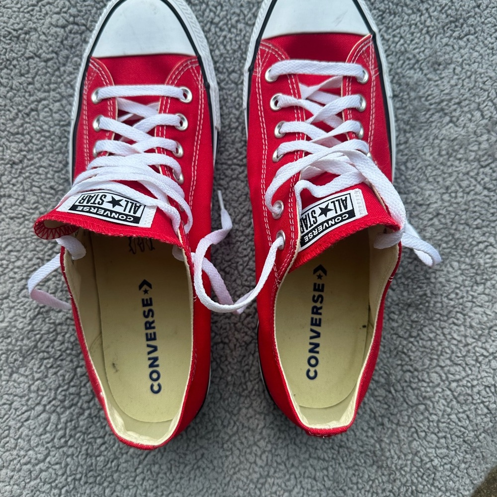 Converse Red and White Chuck Taylor Sneakers